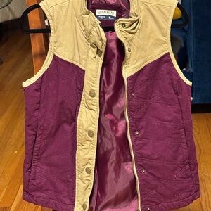 Magellan Outdoors Women's Vest in Purple and Tan